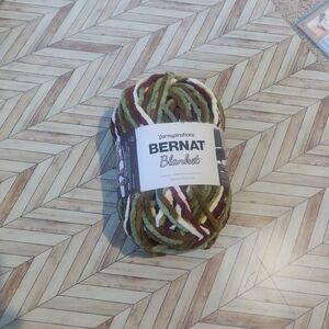 Bernat Blanket Yarn - Olive, Maroon, Cream